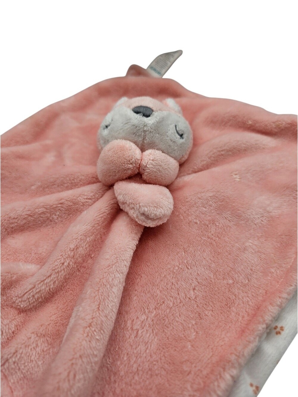 Carters Pink And White Deer Fawn Security Blanket Plush Baby Toy Lovey - Picture 2 of 4